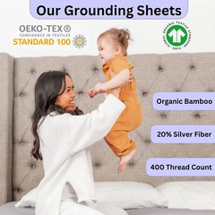 Fitted Grounding Sheets, 20% Silver + Organic Bamboo, Silky Soft MADE IN USA