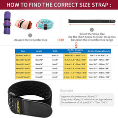 24″ Elastic Cinch Straps 4 Pack Anti-Slip Cable Hose Storage Tie Wraps