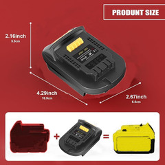 For Milwaukee M18 Battery Adapter, Adaptor Convert for Milwaukee 18V Battery to