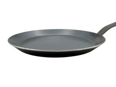 De Buyer Heavy Duty Blue Steel Crepe Pancake Pan with Long Iron Handle 8″ – READ