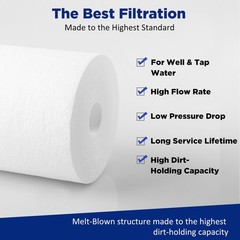 1/5 Micron 20×4.5″ Big Blue Sediment Water Filter Replacement Whole House 1-16PK