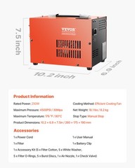 PCP Air Compressor 4500PSI/30Mpa PCP Airgun Compressor with Built-in Converter