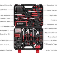 Eastvolt 218-Piece Household Tool Kit, Auto Repair Tool Set, Tool Kits for Homeo