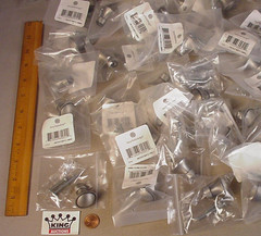 25 pc Brushed Nickel Silver Cabinet Drawer Pulls Knobs MIB NOS betsyfieldsdesign