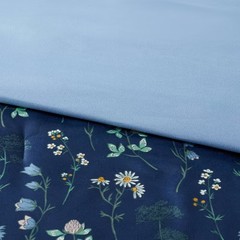 5pc Twin Extra Long Floral Printed Microfiber Reversible Comforter & Sheets Set