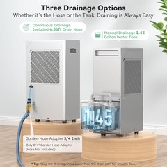 5000 Sq.Ft Energy Star Most Efficient 2024 Dehumidifier, Max 100 Pint Dehumidifi