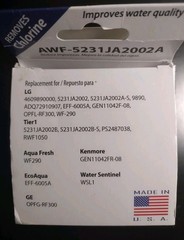 Aquarius AWF- 5231JA2002A Replacement Filter For LG