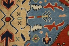 Oriental Area Rug 6×9 Vegetable Dye Geometric Hand-knotted Wool for Any Room