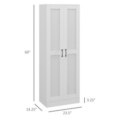 HOMCOM Pantry Storage Cabinet w/ Shelves, Refurbished