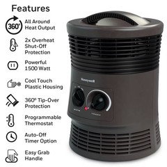 Honeywell HHF360B 1500W 360 Surround Indoor Heater Black