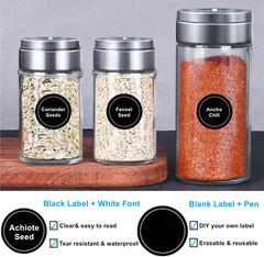180 Spice Jar Labels – Chalkboard Stickers, Preprinted and Blank – 1.5 in