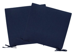 Peak Season Sunbrella® Easy-Care Outdoor Seat Pad, 2-pack, Blue, 18x19x2 (NEW)