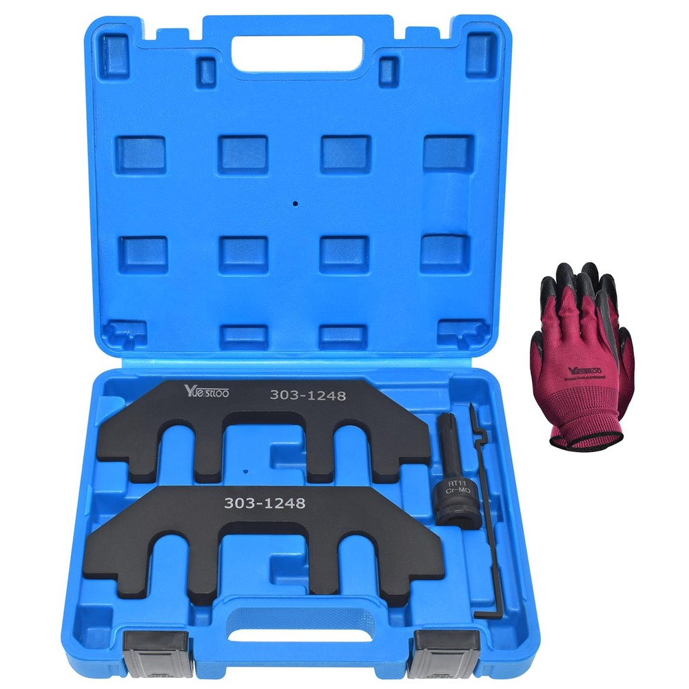 Yuesstloo Camshaft Holding Tool Kit with Tension Tool, 303-1248, Blue case