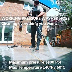 50 FT High Pressure Washer Hose 5800 PSI M22-14MM Power Washer Extension Hose