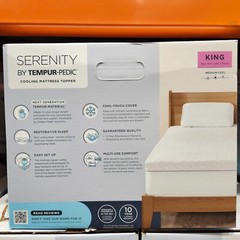 Serenity Tempur-Pedic 3 Inch Cooling Memory Foam Mattress Topper King