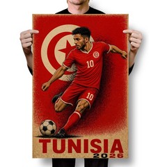 Tunisia Soccer Supporter 2026 Football Fans Wall Art Home Decor – POSTER 20″x30″