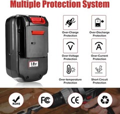 2Pack 18V 4.5Ah Replace Battery for Porter Cable PC18B 18-Volt Cordless Tools