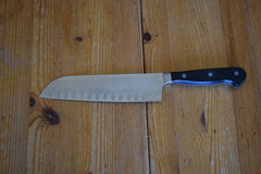 Wusthof Classic 7″ Santoku Knife 4183/17cm Stainless Hollow Edge- Excellent Cond