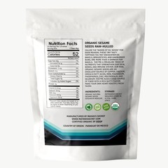 Mayan’s Secret Certified Organic hulled Sesame Seeds, 2 Lbs – Gluten Free, Raw,