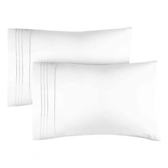 Pillow Cases Set of 2, Hotel Quality Soft Microfiber Pillow Covers by CGK Linens