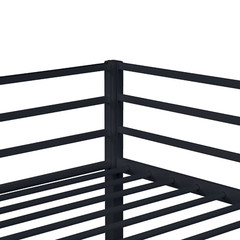 Full Metal Loft Bed w/Safety Rails+Ladder for Kids/Teens/Adults Space-Saver