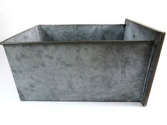 Nicole Galvanized Metal Bin Drawer Container Industrial Farmhouse Decorative 9in