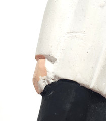 Vintage Chalkware Bride and Groom Wedding Cake Topper Figures