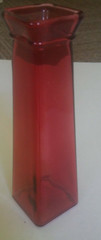 Red Flower Vase 2.36 In D X 7.68 IN H For Weddings/Birthdays/Valentines Day-NEW