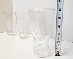 Vtg 1958 Beer Queens Set of 4 16oz Pint Glasses Clear *pre-Owned*
