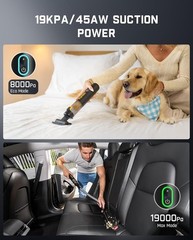 Fanttik Slim V8 APEX Car Vacuum, 4-in-1 Portable Mini Cordless Vacuum with 19000