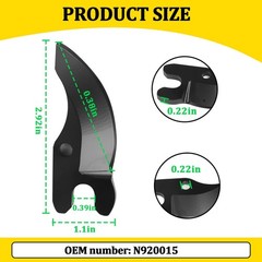 2Pc N920015 REPLACEMENT PRUNER BLADES For Dewalt 20V Max Cordless Pruning Shears