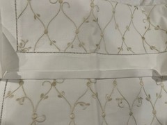 NWT Vietnam 3pc Full Duvet Set 100% Cotton White Embroidery 78”x78”