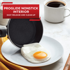 Easy Care Nonstick Cookware, Covered One Egg Wonder Fry Pan, 4.5 inch, Black