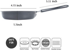Nonstick Frying Pan Small Egg Pancake round Mini Non Stick Fry Pan 4.7-Inch
