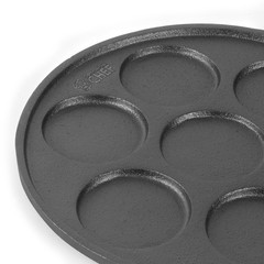 Cast Iron Silver Dollar Pancake Pan Griddle Makes 7 Mini Pancakes Easy Clean
