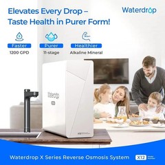 Waterdrop X12 Alkaline Mineral pH+ Reverse Osmosis System,1200 GPD Fast Flow RO