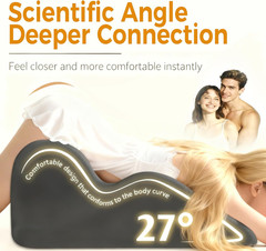 Sweet Spot Couple Pillow Couple Pillow Hip Pad Wedge Memory Foam 27°Angle Black