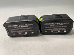 Lot of 2 8.0AH FOR Ryobi 18V Li-Ion Battery w/ Charger P102 P103 P105 P107 P108