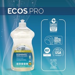 Ecos Pl9721/6 Dish Soap, Hand Wash, 25 Oz, Bottle, Liquid, Unscented,