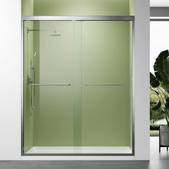 60″ x 72″ Bathroom Doors Brushed Nickel Shower Doors Glass Sliding 60 Inches