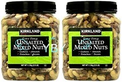 2 Packs Kirkland Signature Extra Fancy Unsalted Mixed Nuts 2.5 LB Each Pack