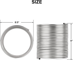Wort Chiller 3/8″ X 50Ft 304 Stainless Steel Tubing Coil – Food Grade Immersion