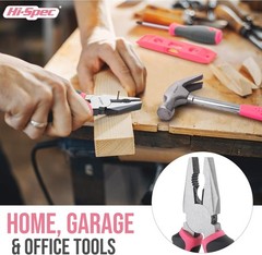 Hi-Spec Pink Household Tool Kit Set with Toolbox Case for DIY Home Repair