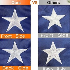 US American Flag Heavy Duty Luxury Embroidered Stars Sewn Stripes Grommets Nylon