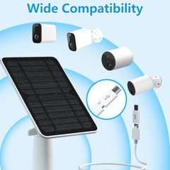 1-4Pcs 5V Solar Panel Charger for Eufy Eufycam Cam E/2C/E/2 Pro Security Camera