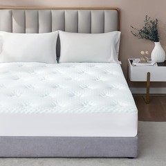 Cooling Gel Infused Queen Memory Foam Mattress Pad for Ultimate Back Pain Relief