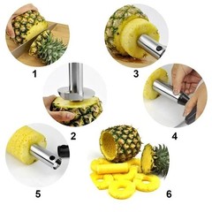 1Pc Stainless Steel Pineapple Corer Slicer Peeler Fruit Cutter Easy Tool – NEW