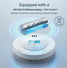 Interconnected Smoke and Carbon Monoxide Detectors 3 Pack Wireless Interlinked