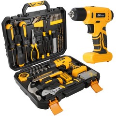 154pcs Tool Kit Household Hand Tool Set with 8V Cordless Drill Portable Toolbox
