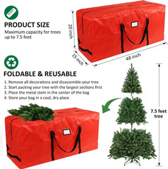 Christmas Tree Storage Bag for 7.5ft or 9ft. Tree Heavy Duty Waterproof